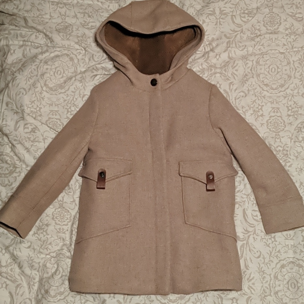 ZARA girls tan coat size 8